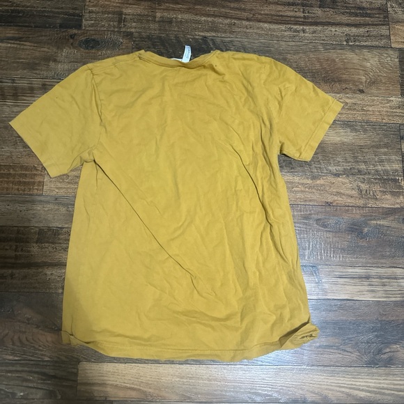 Yellow Graphic Tee with Bull Skull and Flowers - Picture 2 of 3